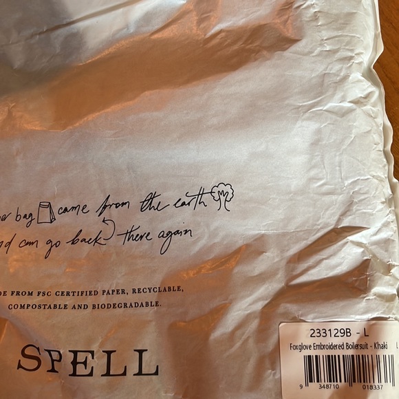 Spell Foxglove Embroidered Boiler Suit in Khaki - Picture 11 of 11